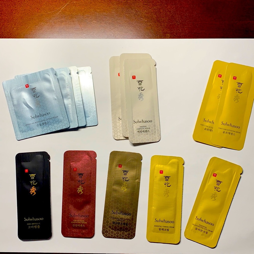 Assorted sulwhasoo K beauty products